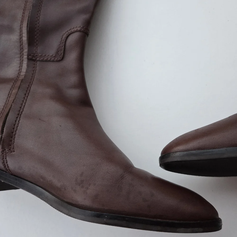 Tory burch wyatt boots burnt chocolate Size 9 - Picture 6 of 11